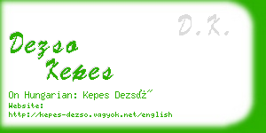 dezso kepes business card